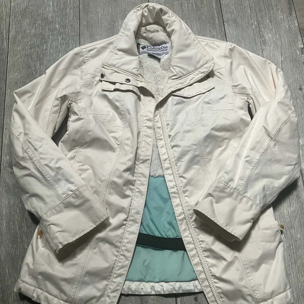 COLOMBIA Cream Ski & Snow Jacket Lightweight - Picture 2 of 14